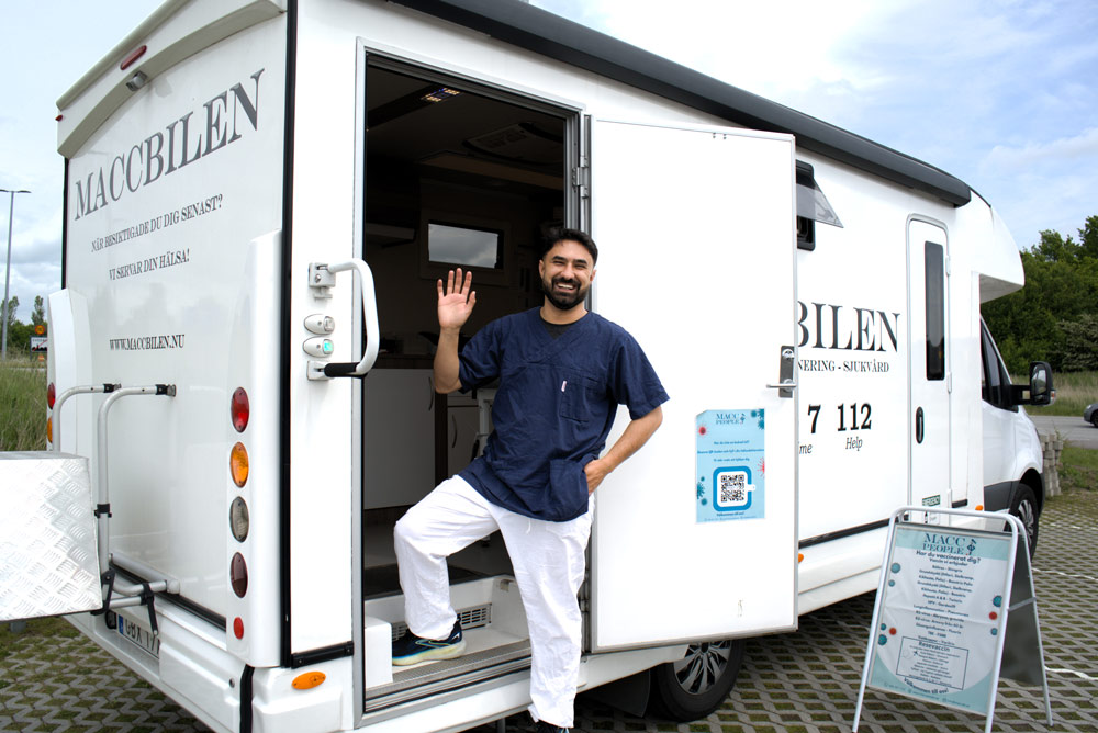 Maccbilen redo att ta emot kunder