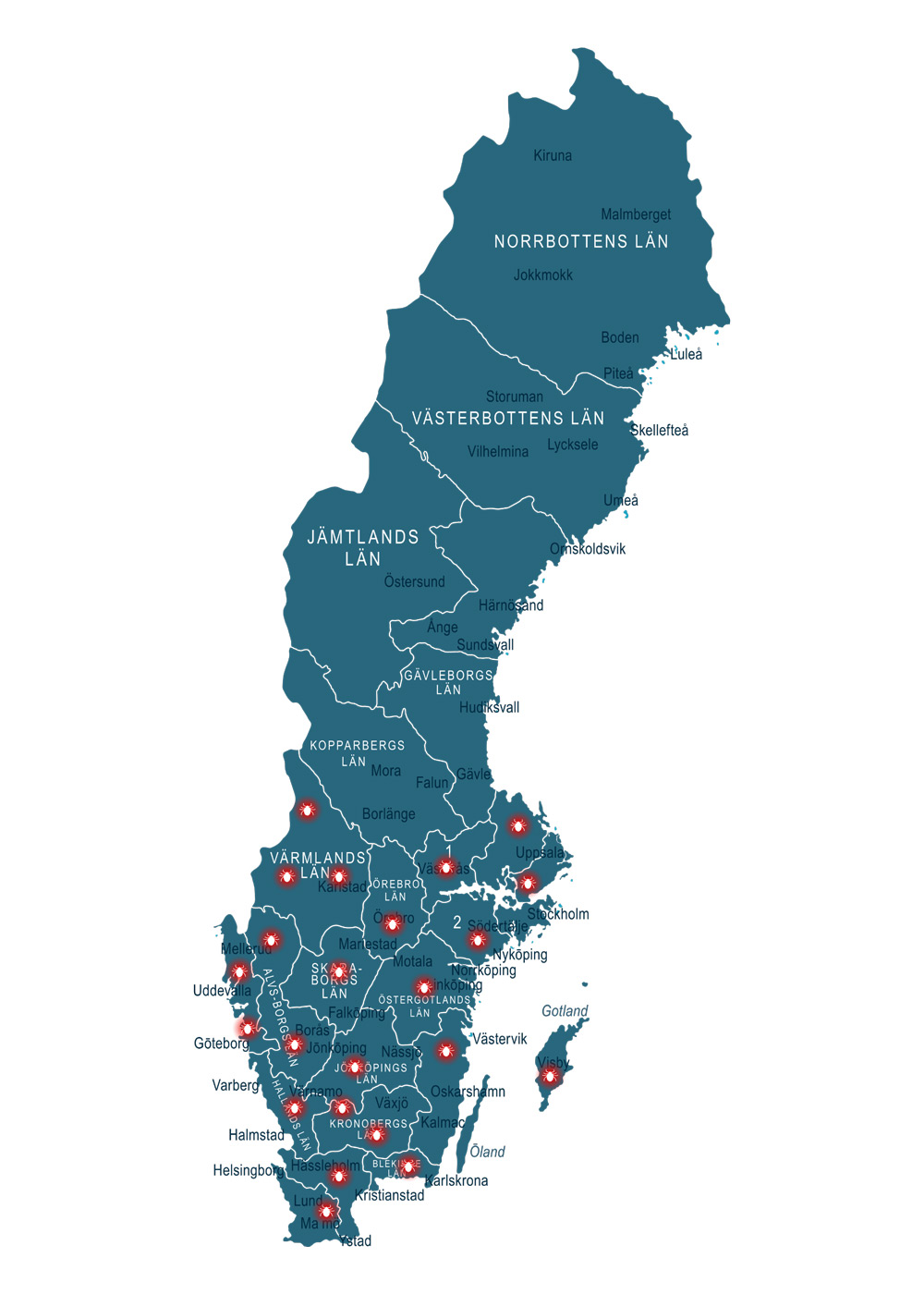 Riskområden för TBE 2026
