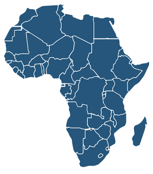 Kontinentkarta över Afrika