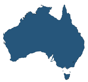 Kontinentkarta över Australien