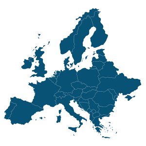 Kontinentkarta över Europa