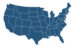 Kontinentkarta över USA